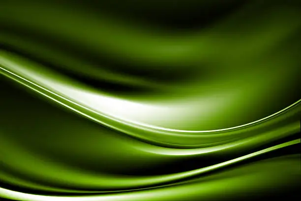 Wave white glow lines on a green background.