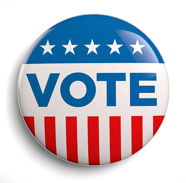 Vote USA Vote election campaign badge button. campaign button photos stock pictures, royalty-free photos & images