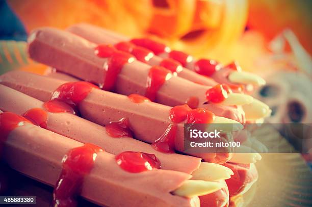 Halloween Fingers Stock Photo - Download Image Now - 2015, Almond, Candy