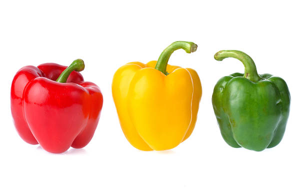 istock Fresh sweet pepper isolated on white background 485883554