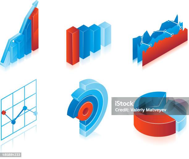 Ilustración de Conjunto De Gráficos 3d Vector y más Vectores Libres de Derechos de Actuación - Representación - Actuación - Representación, Analizar, Azul