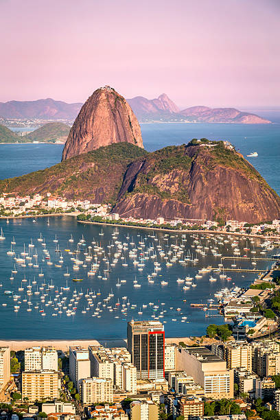 해질녘까지 over 리우데자네이루, 브라질 - rio de janeiro brazil landscape urban scene 뉴스 사진 이미지
