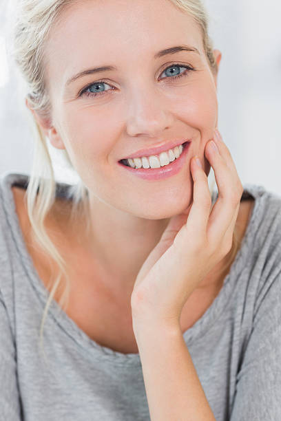 istock Pretty blonde woman smiling 485884605