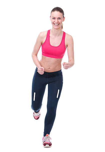 istock Young woman smiling on jogging 485885111