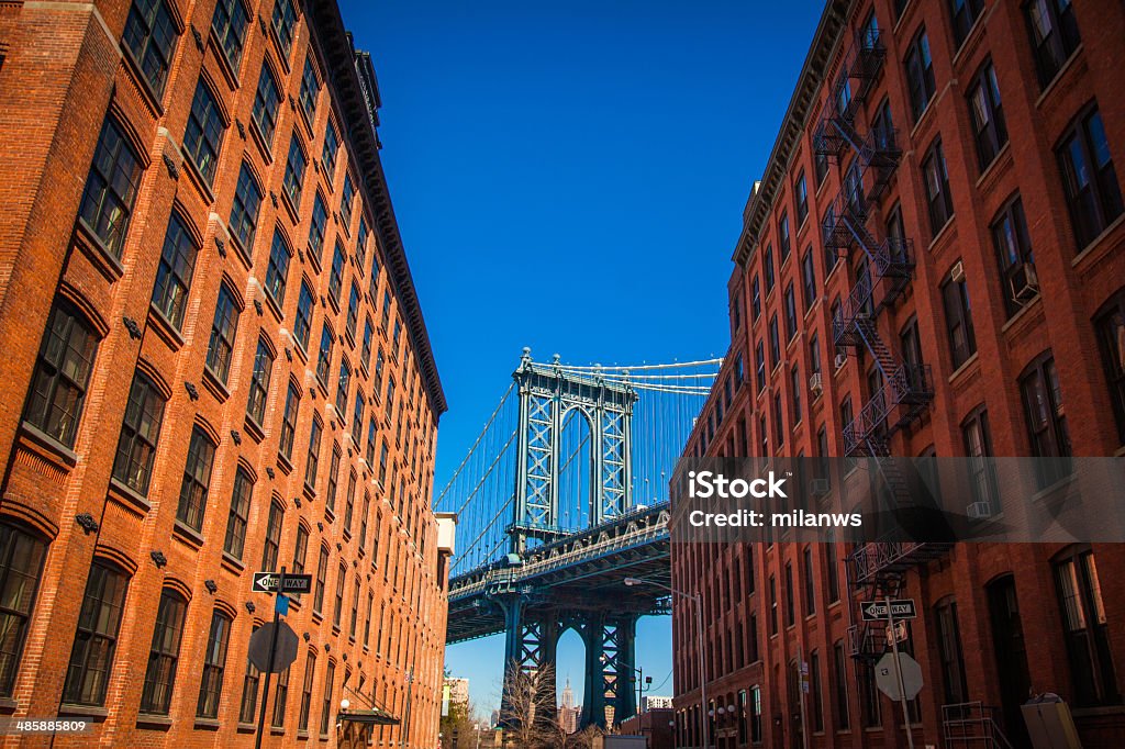 Ponte de Manhattan view - Foto de stock de Antigo royalty-free