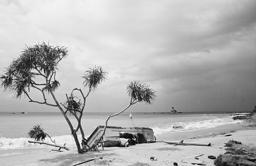 Sri Lanka, tsunami, beach, boat, nature, sand