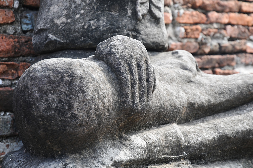 Mercy hand of ancient Buddha Thailand