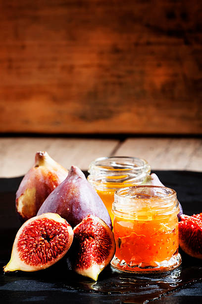 istock Delicious jam sweet figs with honey 485896064