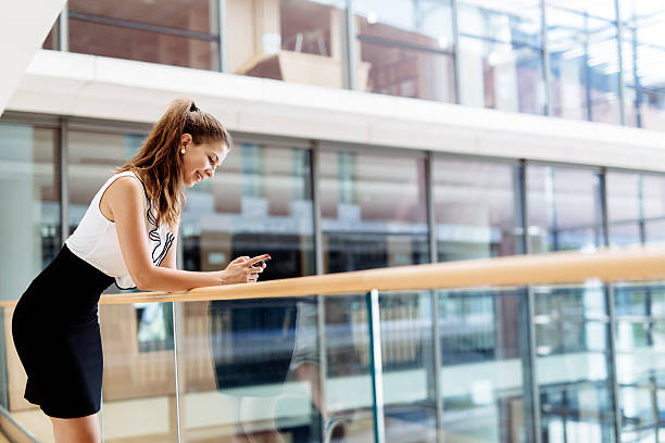 istock Beautiful businesswoman using phone 485896330