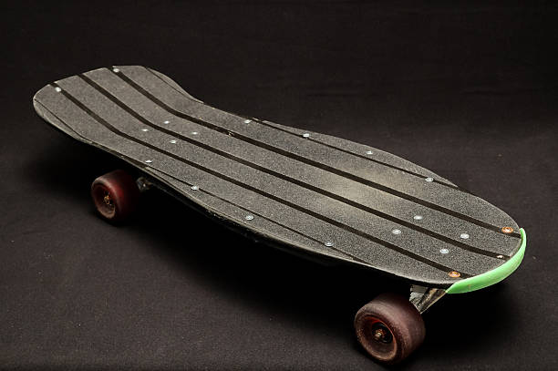 istock Vintage Style Longboard Black Skateboard 485897027