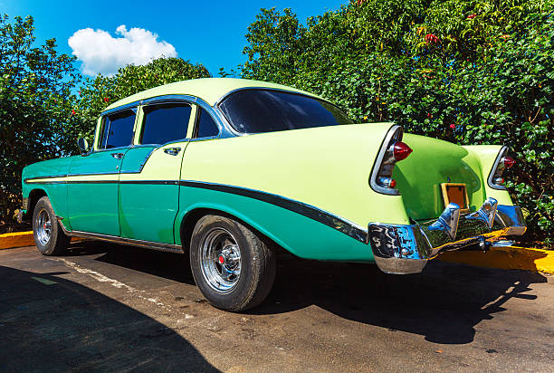istock Vintage Car Parking, Havana, Cuba 485897056