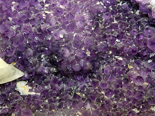 istock Rock with AMETHYST mineral crystals just found by Geologist 485897481