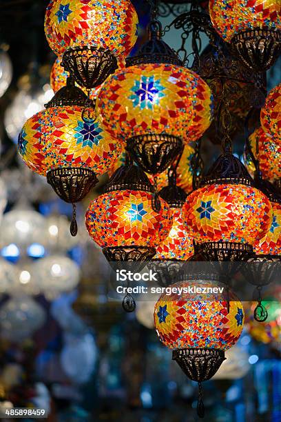 Traditional Turkish Mosaic Lanterns Stock Photo - Download Image Now - Arabic Style, Art, Art And Craft