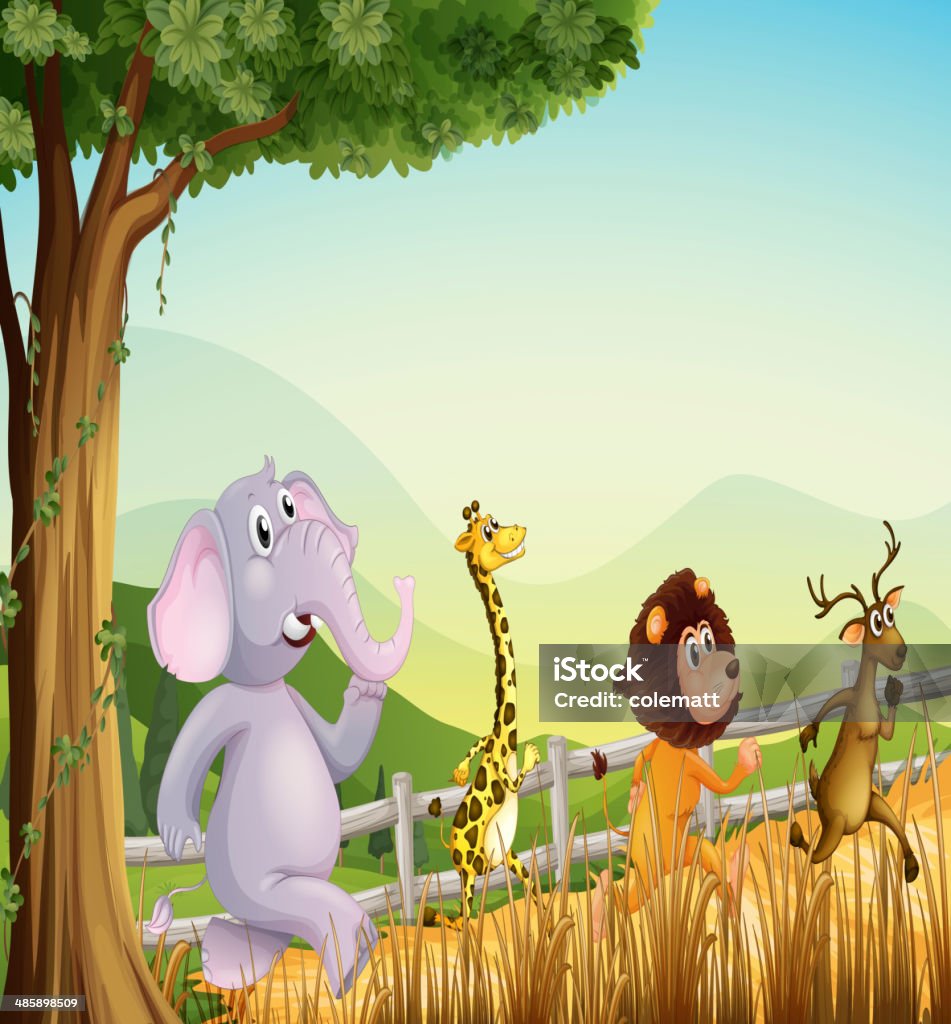 Four Wild Animals Running Stock Illustration - Download Image Now - Animals  Hunting, Animals In The Wild, Computer Graphic - iStock