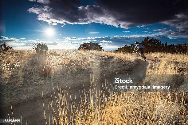 Mountain Biking Stock Photo - Download Image Now - Albuquerque - New Mexico, One Person, Active Lifestyle