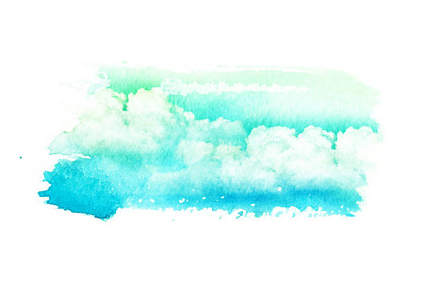 istock Watercolor illustration of cloud. 485900144