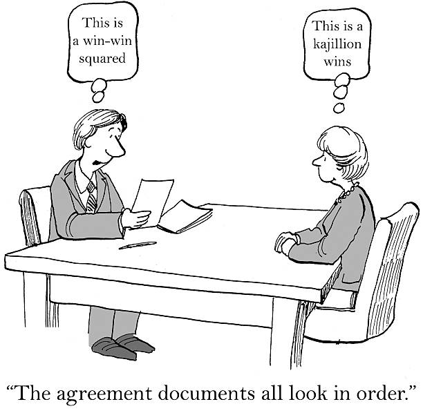 Outstanding Negotiation Outcome Stock Illustration - Download Image Now - Contract, Humor, 2015 - iStock Outstanding Negotiation Outcome Stock Illustration - Download Image Now - Contract, Humor, 2015 - iStock
