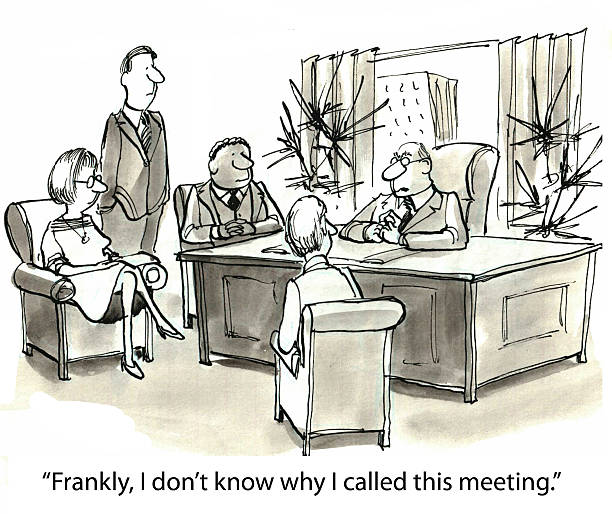 Too Many Meeting Stock Illustration - Download Image Now - Humor, Office,  Meeting - iStock