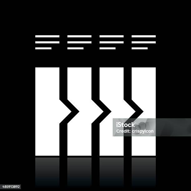 Flowchart Icon On A Black Background Stock Illustration - Download Image Now - 2015, Business, Business Finance and Industry