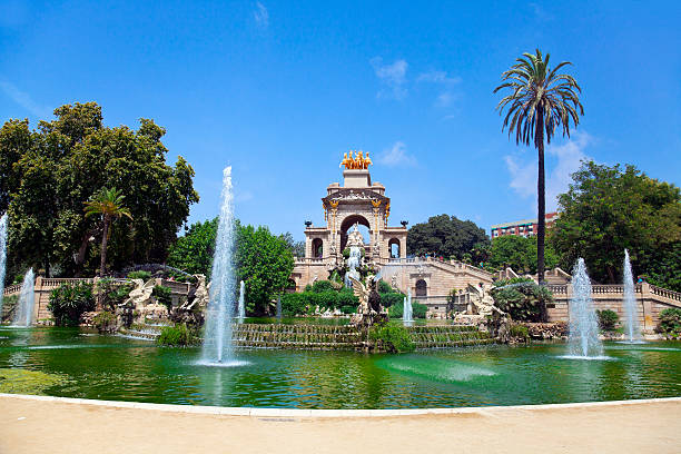 Parc de la Ciutadella in Barcelona Fountain at Parc de la Ciutadella in Barcelona, Spain parc de la ciutadella stock pictures, royalty-free photos & images