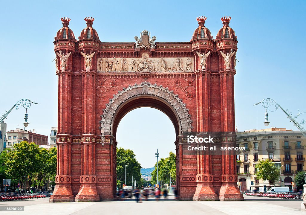 Arc de Triomf in Barcelona, Spain Arc de Triomf - Barcelona Stock Photo