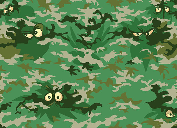 Camouflage-Wald Augen – Vektorgrafik