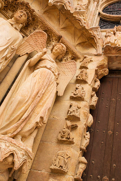 The smiling angel sculpture at Reims Cathedral