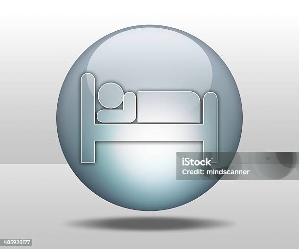 Icon Button Pictogram Hotel Lodging Stock Illustration - Download Image Now - Bed - Furniture, Bed and Breakfast, Built Structure