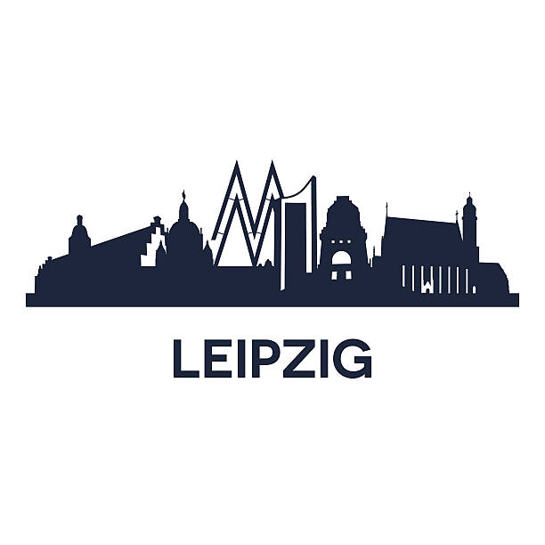 Leipzig Emblem Abstract skyline of city Leipzig in Germany, vector illustration leipzig saxony stock illustrations