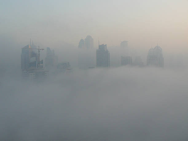 istock Dubai covered in dense fog 485922698
