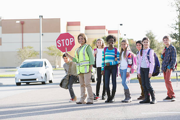istock Children with school crossing guard 485924179