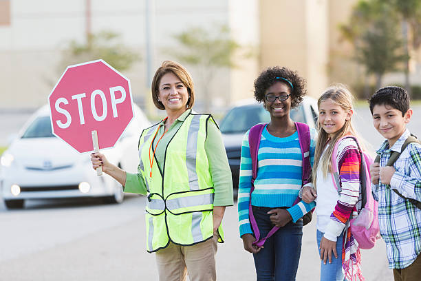 istock Children with school crossing guard 485924217