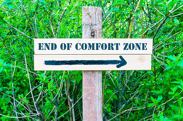 istock END OF COMFORT ZONE Directional sign 485924412