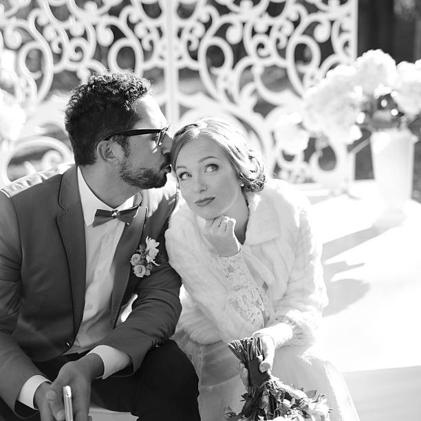 istock Groom and bride on wedding day. 485925101