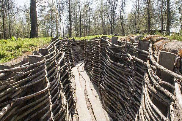 istock WW1 trench in Bayernwald world war one Belgium 485927099