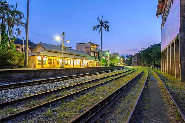istock night view of pingxi station 485927648