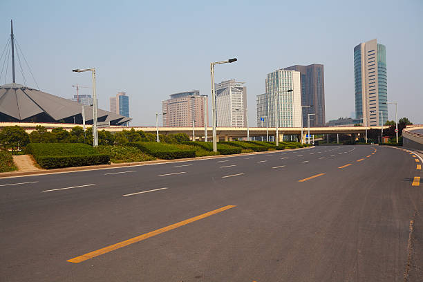 istock Asphalt pavement city road 485929172