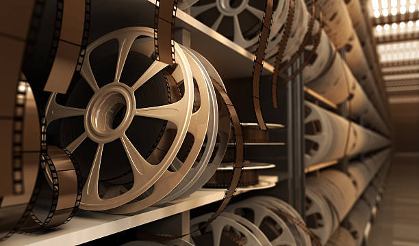 reel with tape stock photo