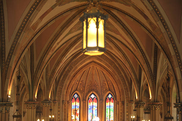 istock Inside of a church Catholic 485934818