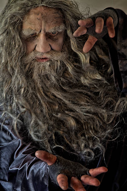 istock Man in costume with hands outright 485936630