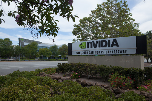 Santa Clara, USA - June 27, 2015: NVIDIA Headquarters at Santa Clara.