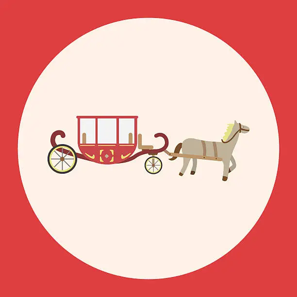 Vector illustration of Carriage theme elements