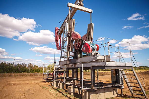 istock Oil pump in the field 485942856