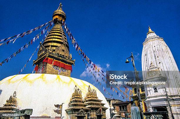 Nepal Katmandu Swayambhunath Temple - zdjęcia stockowe i więcej obrazów Architektura - Architektura, Azja, Bez ludzi