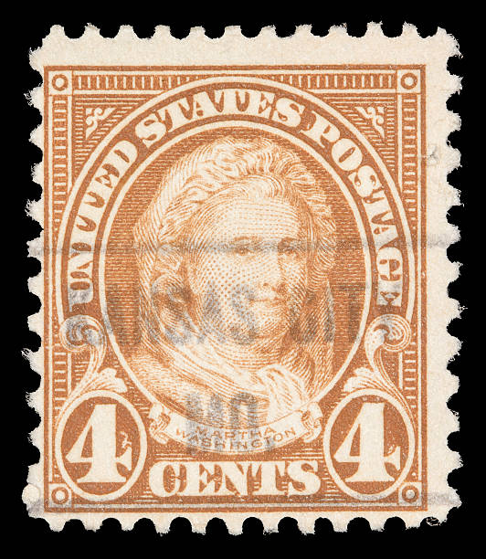 U.S. 4 Cents Martha Washington Postage Stamp - Isolated