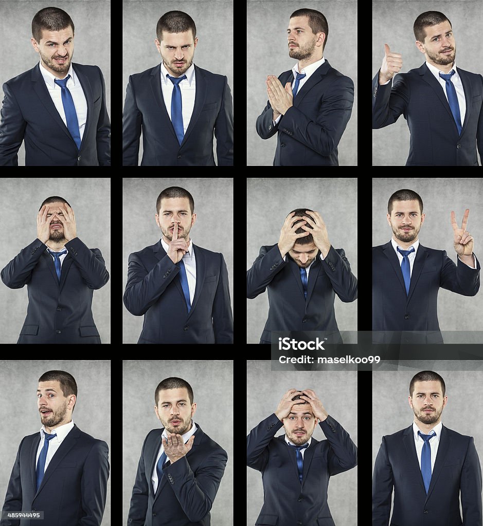 all emotions Facial Expression Stock Photo