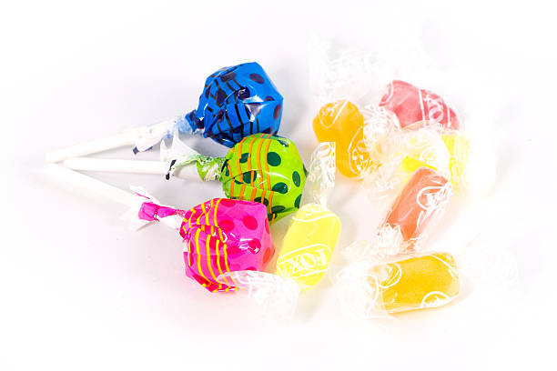istock Lollipop Candy Colorful on white background 485946504