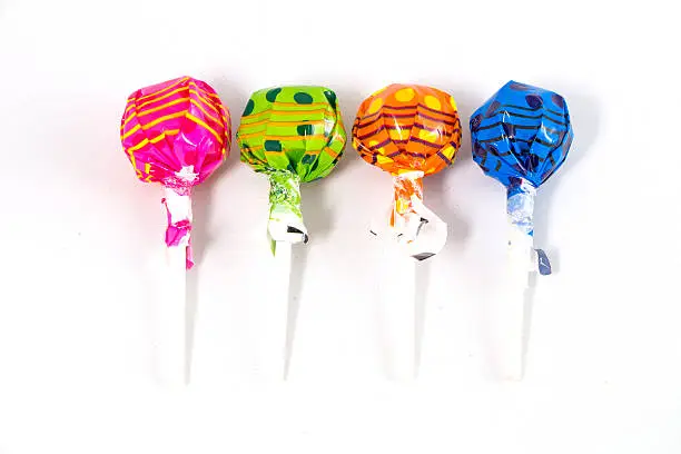 Lollipop Candy Colorful on white background