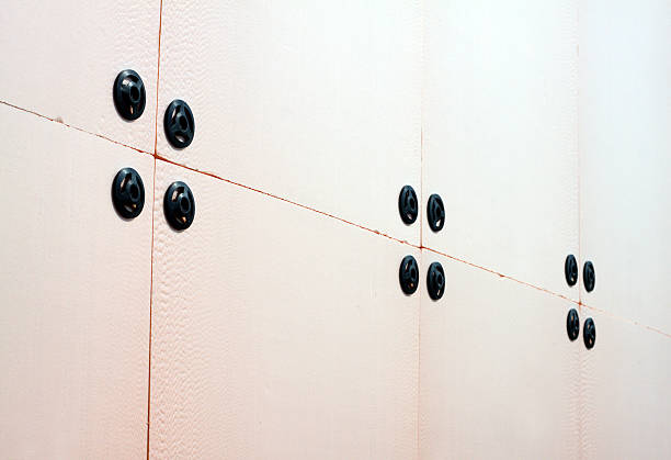 istock Insulation panels are mounted on the wall 485947138