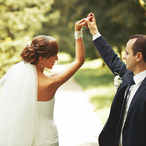 istock Young wedding  couple. Groom and bride together. 485947755